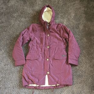 NEW Abercrombie & Fitch Purple Sherpa Lined Parka Coat M